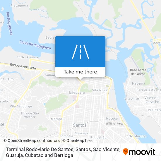Mapa Terminal Rodoviário De Santos