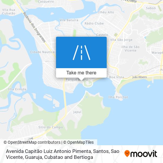 Mapa Avenida Capitão Luiz Antonio Pimenta