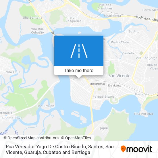 Rua Vereador Yago De Castro Bicudo map