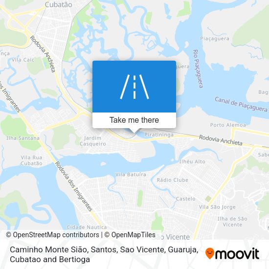 Caminho Monte Sião map