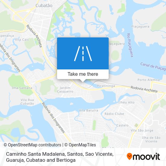 Caminho Santa Madalena map