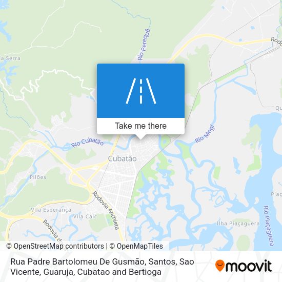 Rua Padre Bartolomeu De Gusmão map