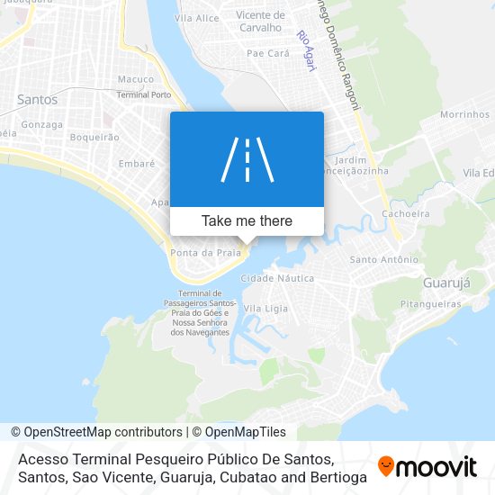 Acesso Terminal Pesqueiro Público De Santos map
