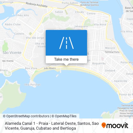 Mapa Alameda Canal 1 - Praia - Lateral Oeste