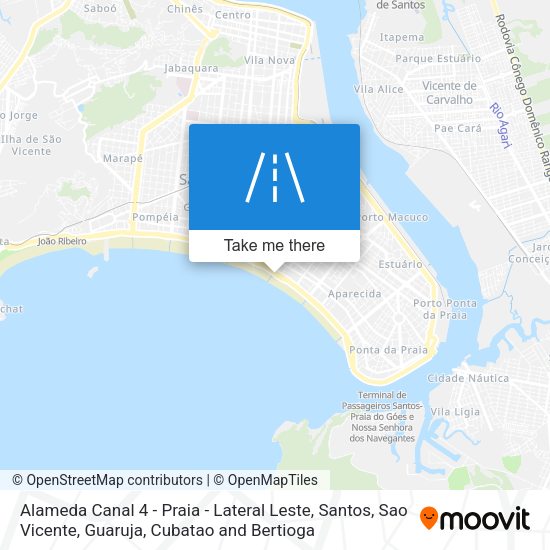 Alameda Canal 4 - Praia - Lateral Leste map