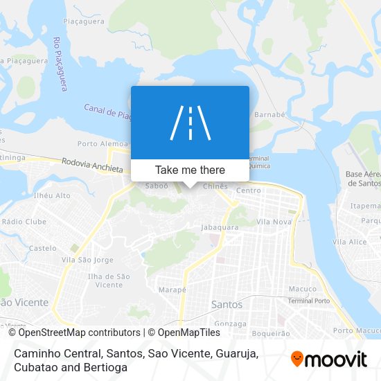 Caminho Central map