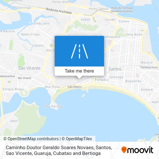 Caminho Doutor Geraldo Soares Novaes map