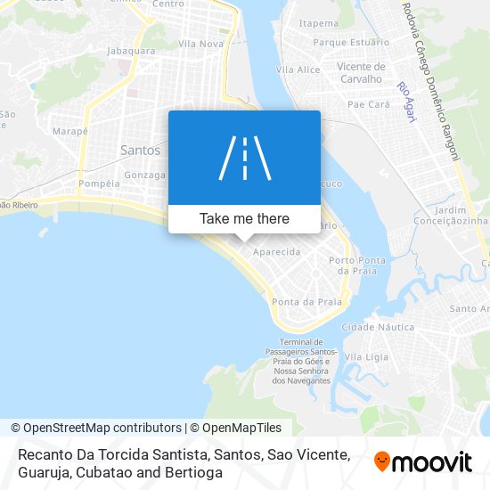 Mapa Recanto Da Torcida Santista