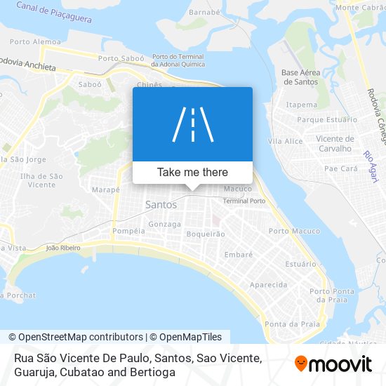 Mapa Rua São Vicente De Paulo
