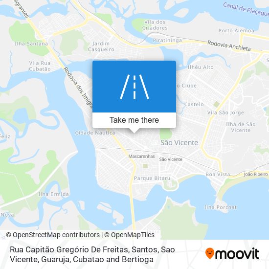 Mapa Rua Capitão Gregório De Freitas