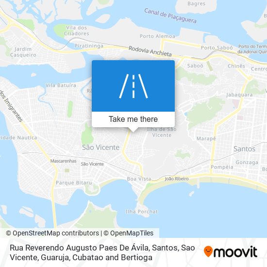 Mapa Rua Reverendo Augusto Paes De Ávila