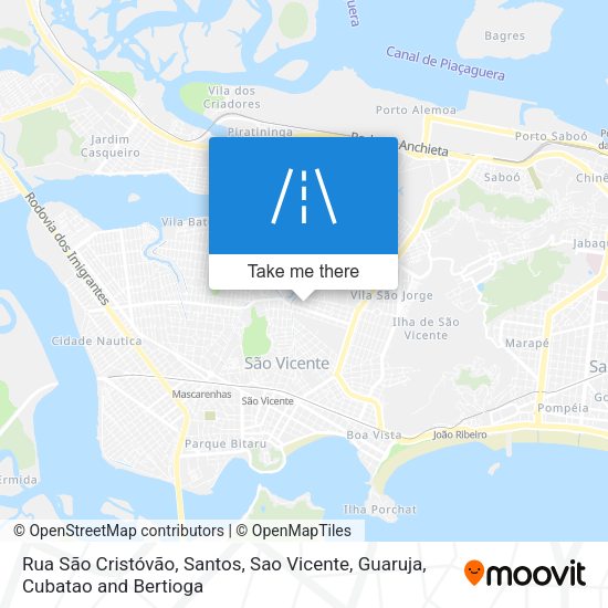 Rua São Cristóvão map