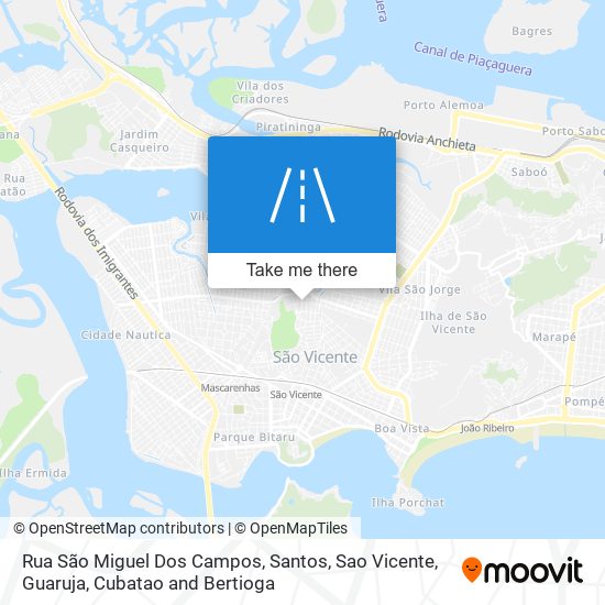 Rua São Miguel Dos Campos map