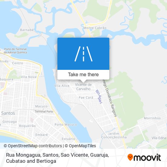 Rua Mongagua map