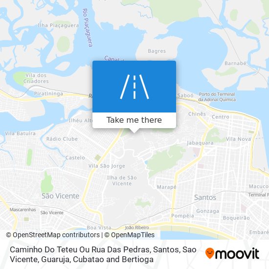 Mapa Caminho Do Teteu Ou Rua Das Pedras