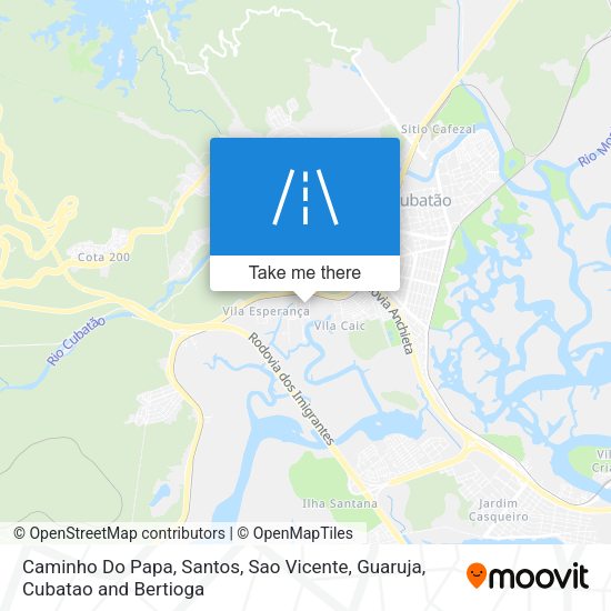 Caminho Do Papa map