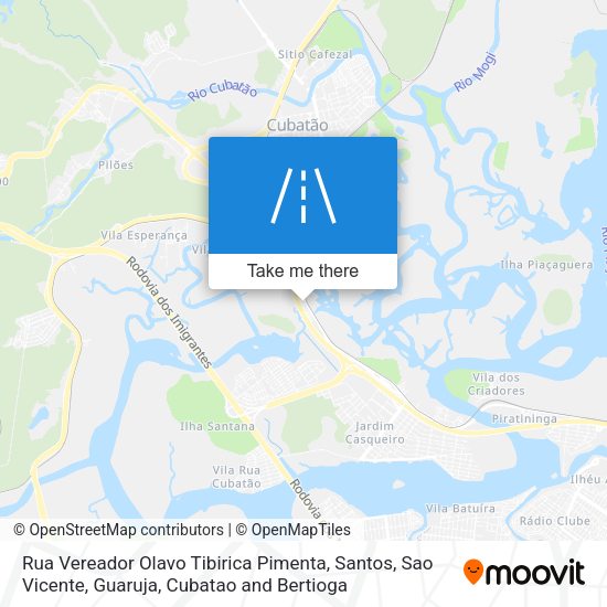 Rua Vereador Olavo Tibirica Pimenta map