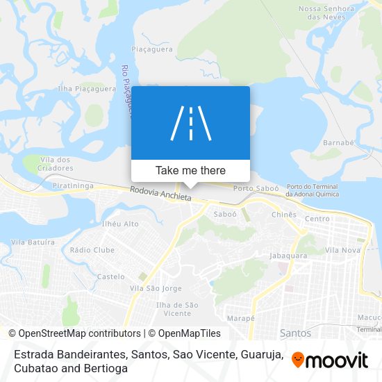 Estrada Bandeirantes map