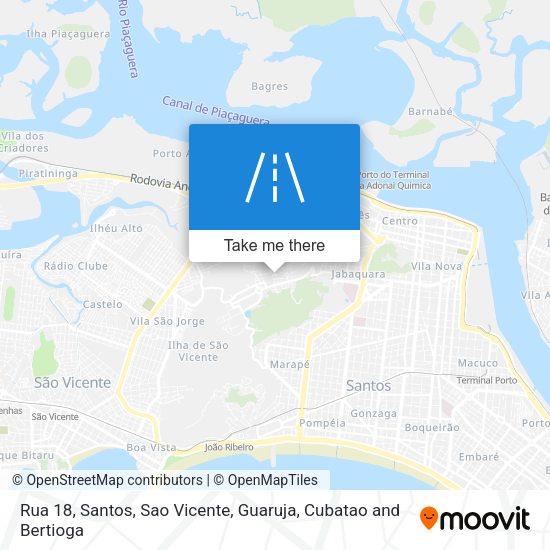 Rua 18 map