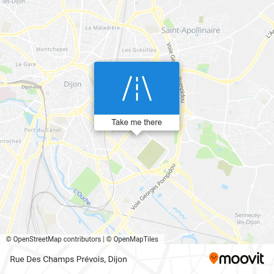 Rue Des Champs Prévois map