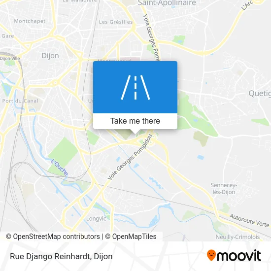 Rue Django Reinhardt map