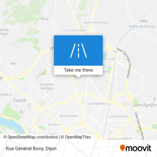 Rue Général Bony map