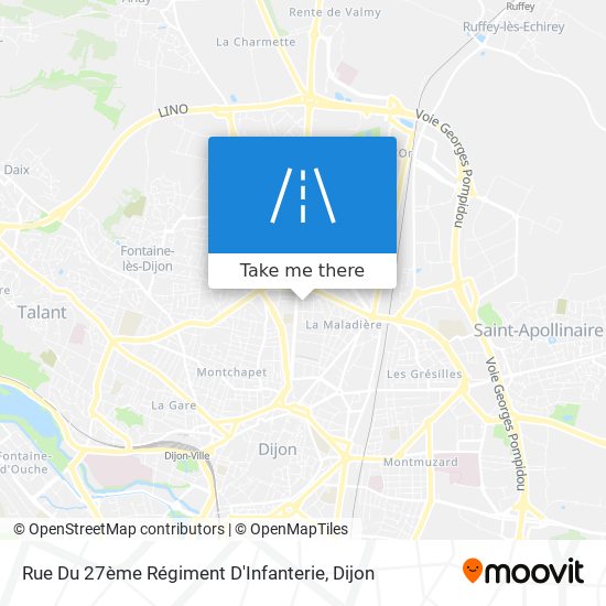 Mapa Rue Du 27ème Régiment D'Infanterie