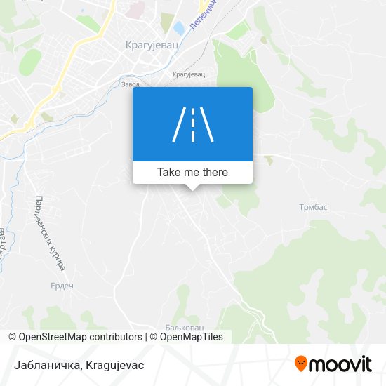 Јабланичка map