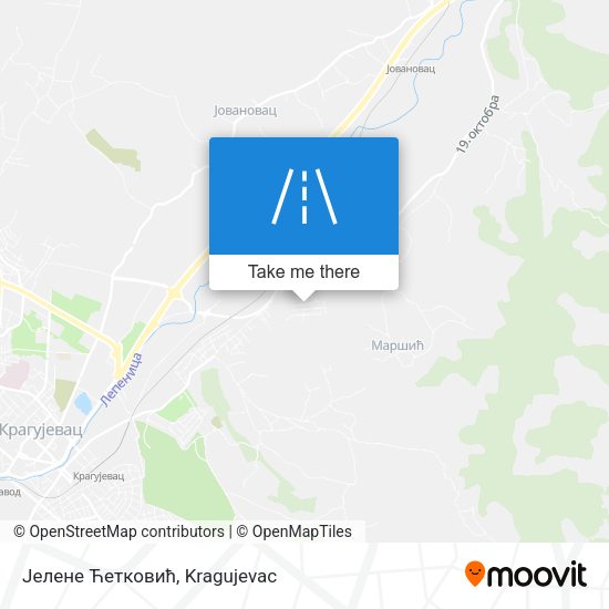 Јелене Ћетковић map