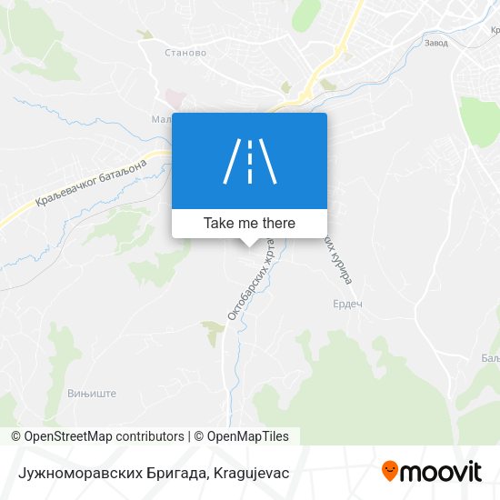 Јужноморавских Бригада map