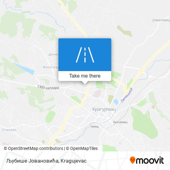 Љубише Јовановића map