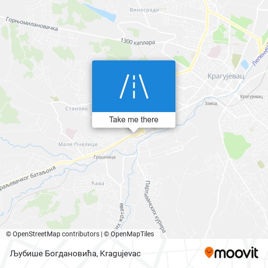 Љубише Богдановића map