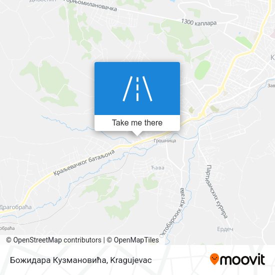 Божидара Кузмановића map