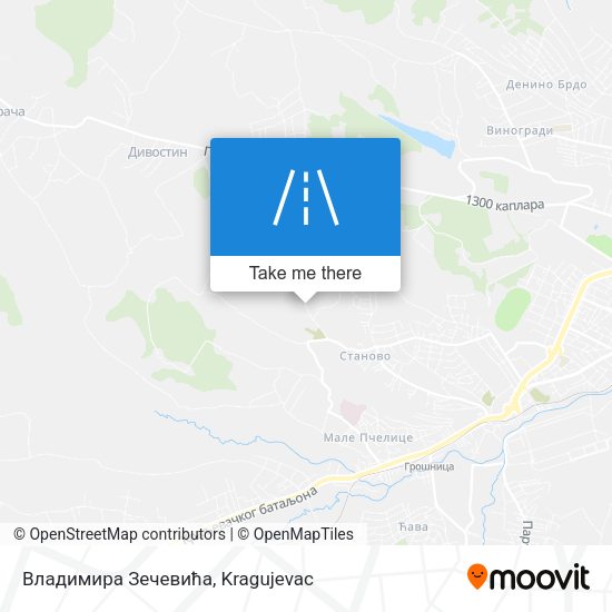 Владимира Зечевића map