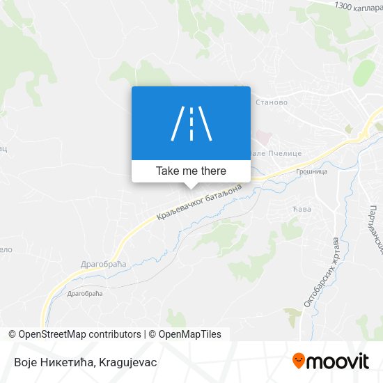 Воје Никетића map
