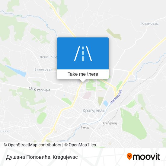 Душана Поповића map