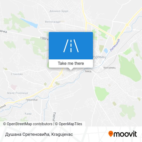 Душана Сретеновића map