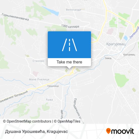 Душана Урошевића map