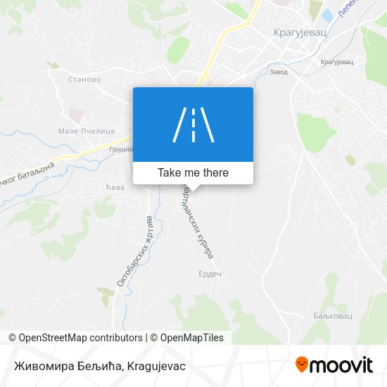 Живомира Бељића map