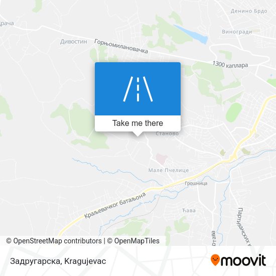 Задругарска map