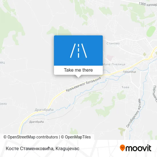 Косте Стаменковића map