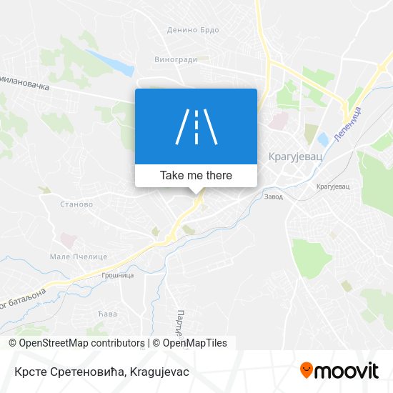 Крсте Сретеновића map