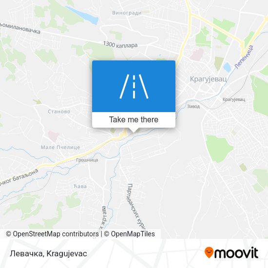 Левачка map