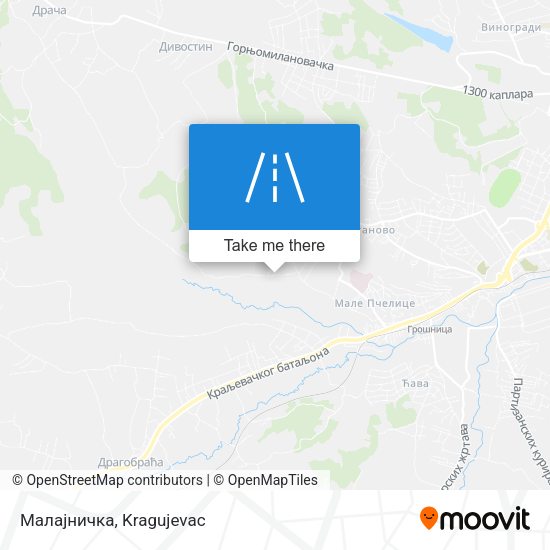 Малајничка map