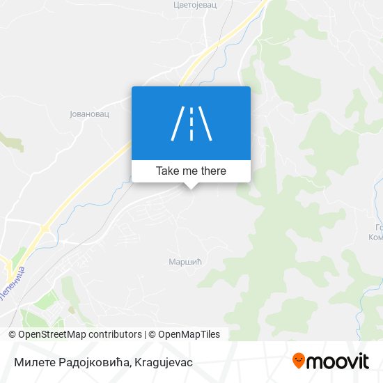 Милете Радојковића map