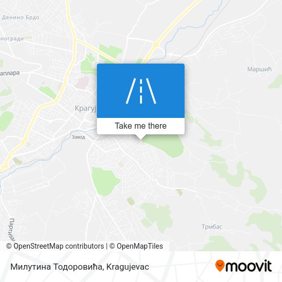 Милутина Тодоровића map
