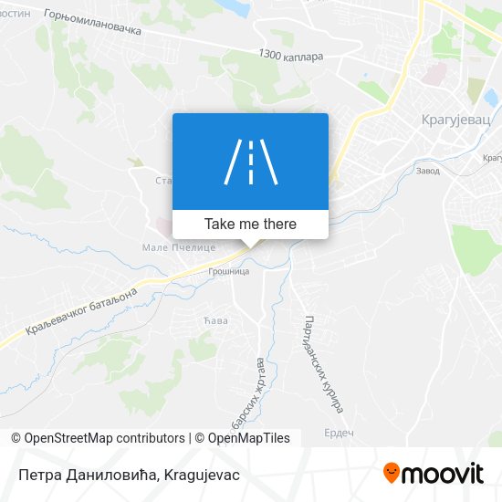 Петра Даниловића map