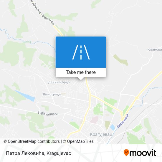 Петра Лековића map