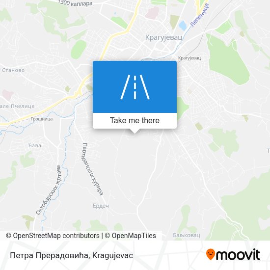 Петра Прерадовића map