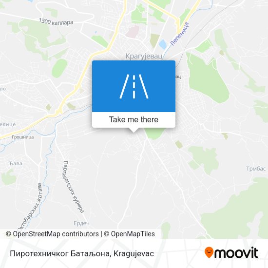 Пиротехничког Батаљона map